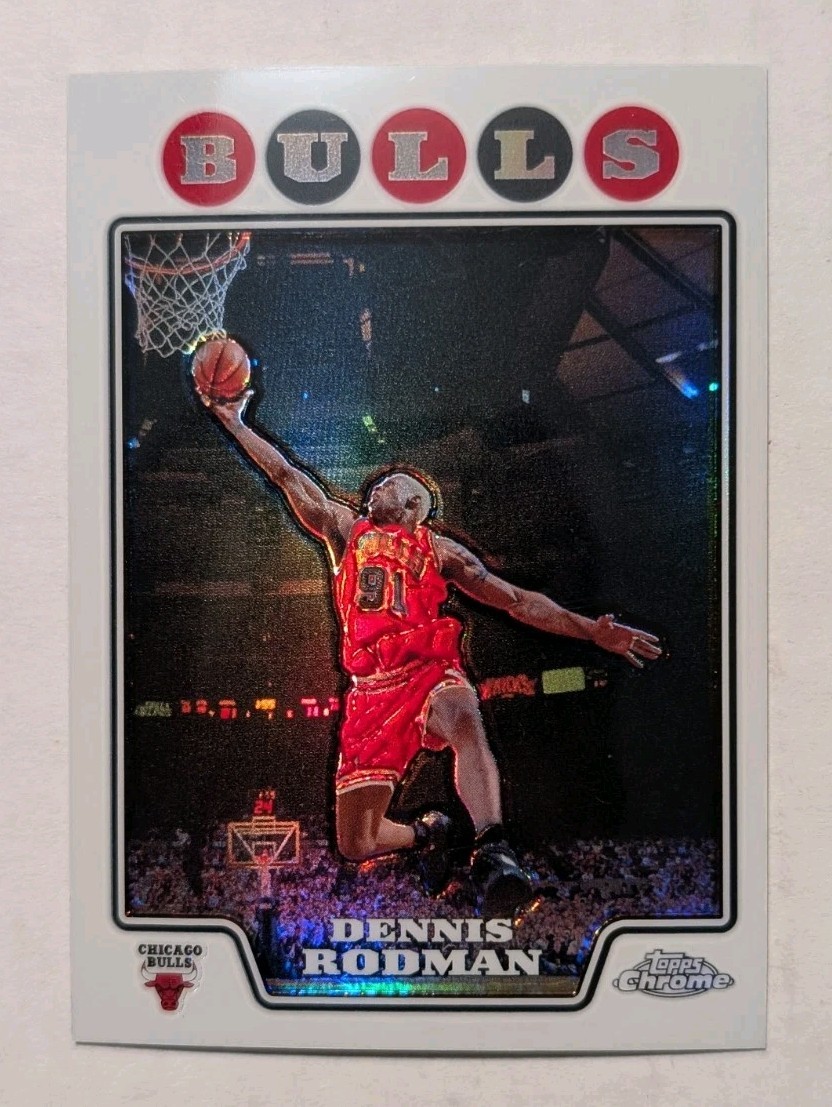 2008-09 Topps Chrome Dennis Rodman #167 Refractor Bulls