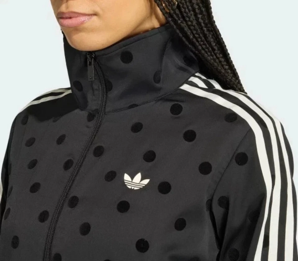ADIDAS ORIGINALS SATIN À POIS TRACKTOP NOIR XS, S, M, L, XL - Photo 3/4