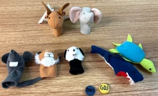 7 Finger Puppets-Plush Animals-Kids Role-Play Figures-Friends-GDJ-A-393