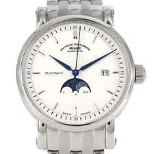 Mühle Teutonia IV Moon Phase SS Automatic 41mm New From Japan