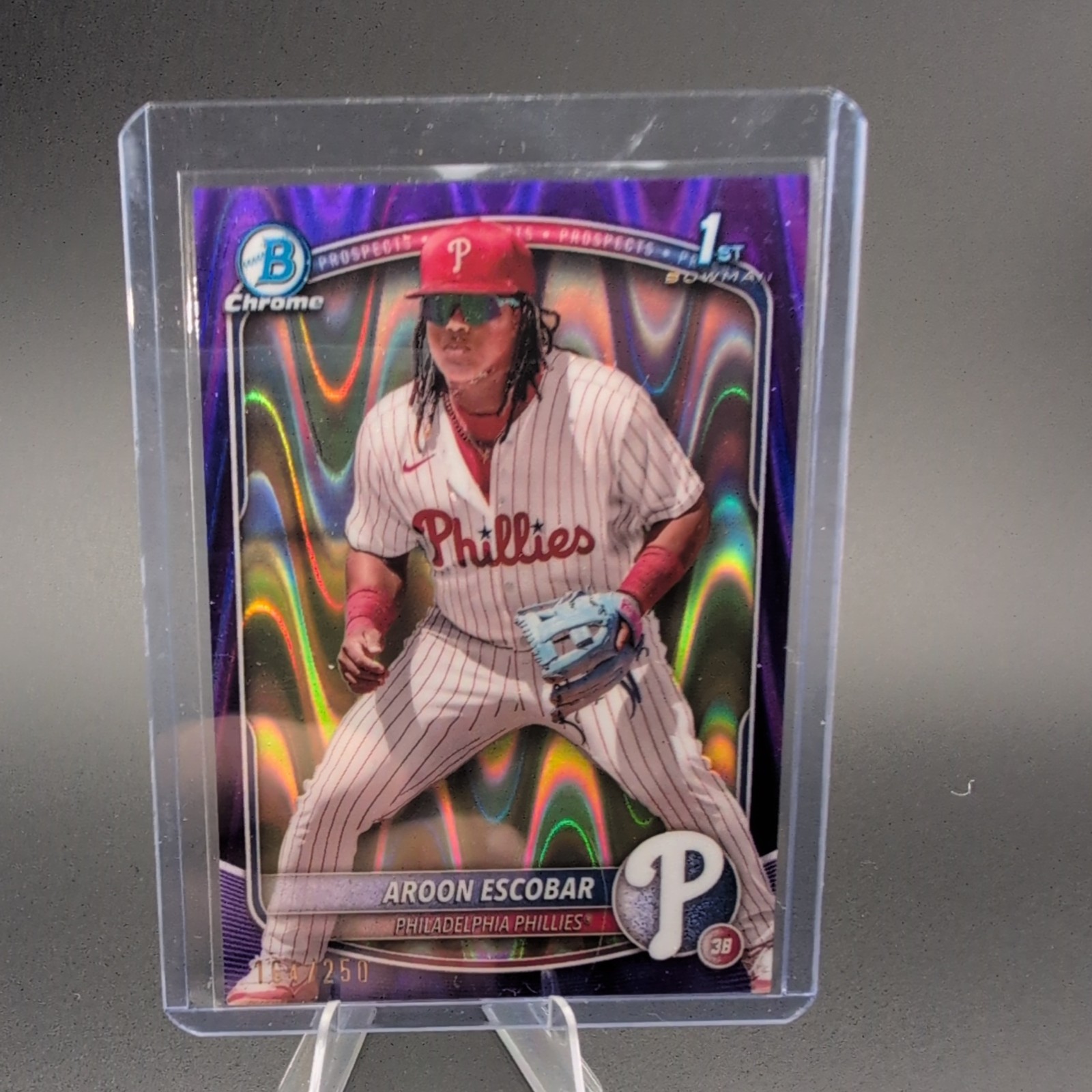 2025 Bowman Baseball Aroon Escobar 1st Bowman Chrome Purple Refractor /250