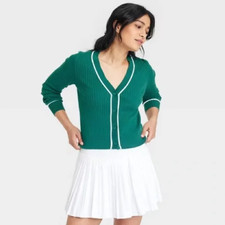 All In Motion Green V-Neck Cardigan , Size S, NEW
