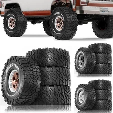 4x1.9 Wheel Rims Tires For 1/10 FMS FCX10 Toyota Land Patrol Ford pickup RC Car