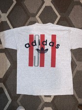 Vintage 80s 90s Adidas Trefoil Colorful Logo Single Stitch T-Shirt Cut Tag M/L