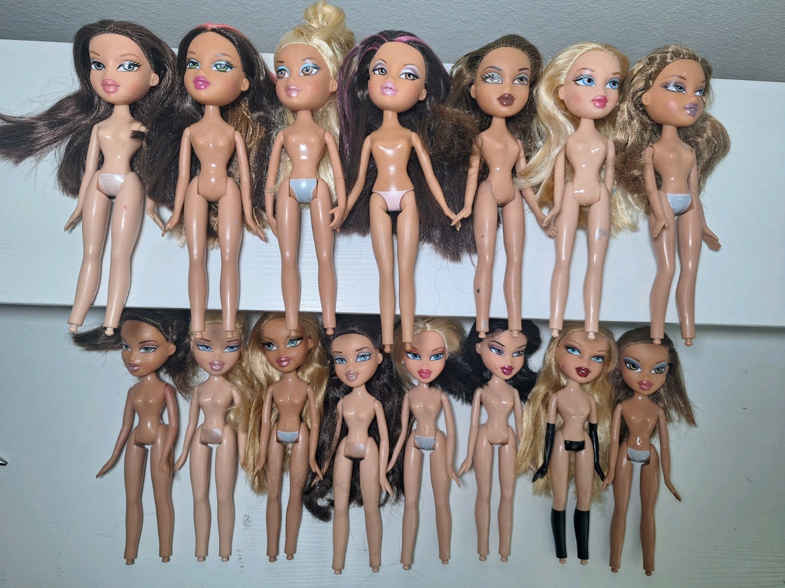 Lot of 15 Bratz Dolls – Custom/Restoration Project Dolls, Nude Dolls Bundle