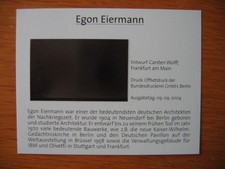 Karteikärtchen mit Hawid : Egon Eiermann / deutscher Architekt ( Mi 2421 )