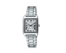Casio Women's LTP-V007D-7B Vintage Square Silver Metal Tank Watch New w/ Manual