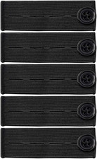 5pcs Adjustable Elastic Button Extender Waist Extenders Waistband for Jeans Pant