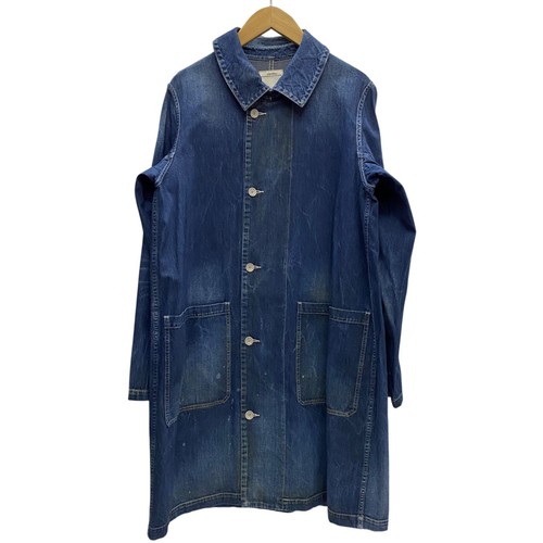 Visvim Men Jacket 19Ss Grease Monkey Coat Dry Denim Indigo Blue VHTF Designer Co