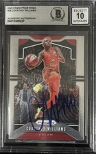 COURTNEY WILLIAMS SIGNED 2020 WNBA PANINI PRIZM CARD #24 BAS AUTOGRAPH GRADE 10