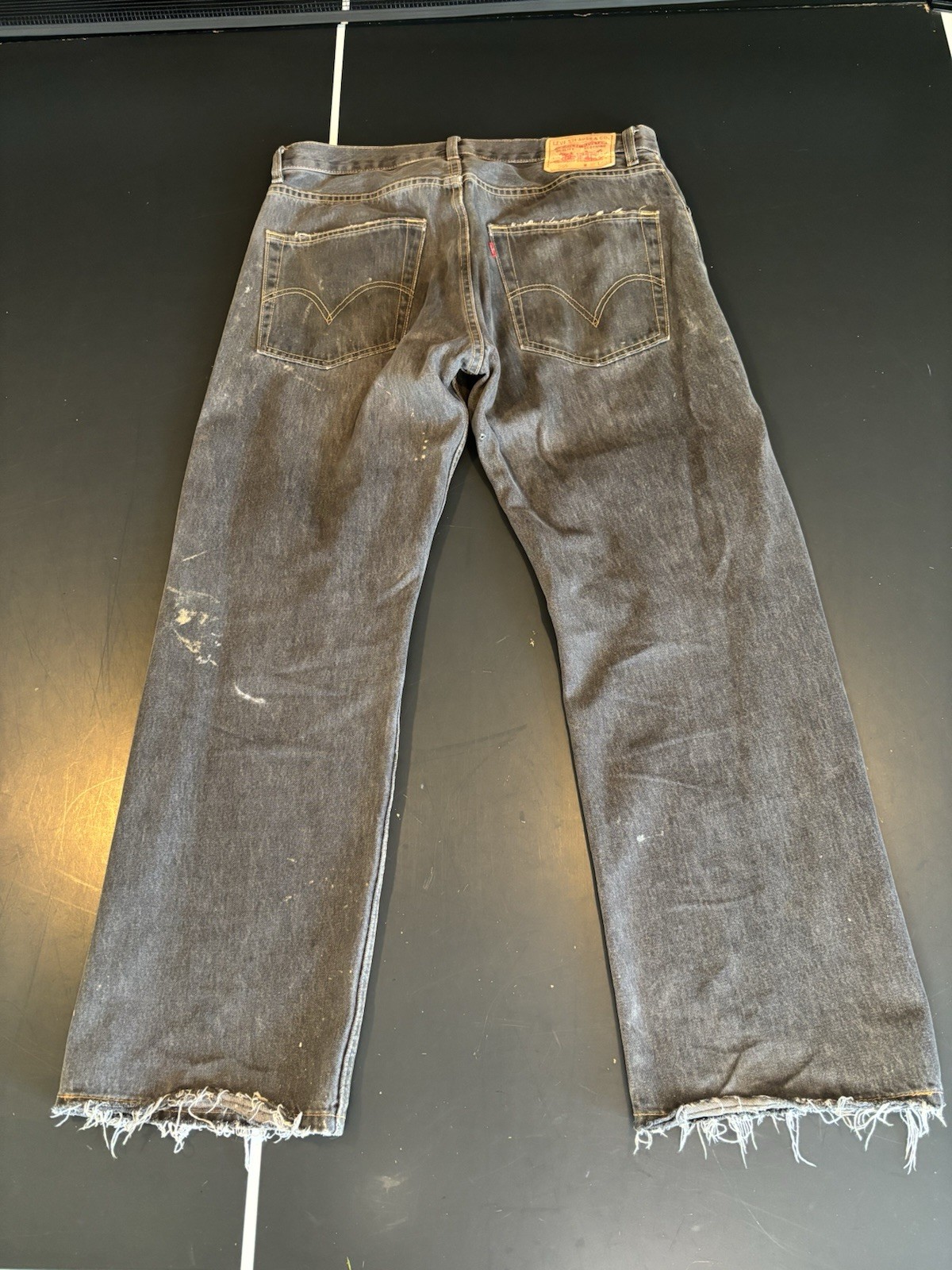 Custom Patchwork Levi’s 569 Straight Leg Denim Gr… - image 2