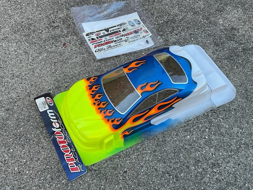 Vintage Protoform Alfa Romeo 2.0 Clear Body 1460-00 190mm Touring Car Flame - Image 3 of 4