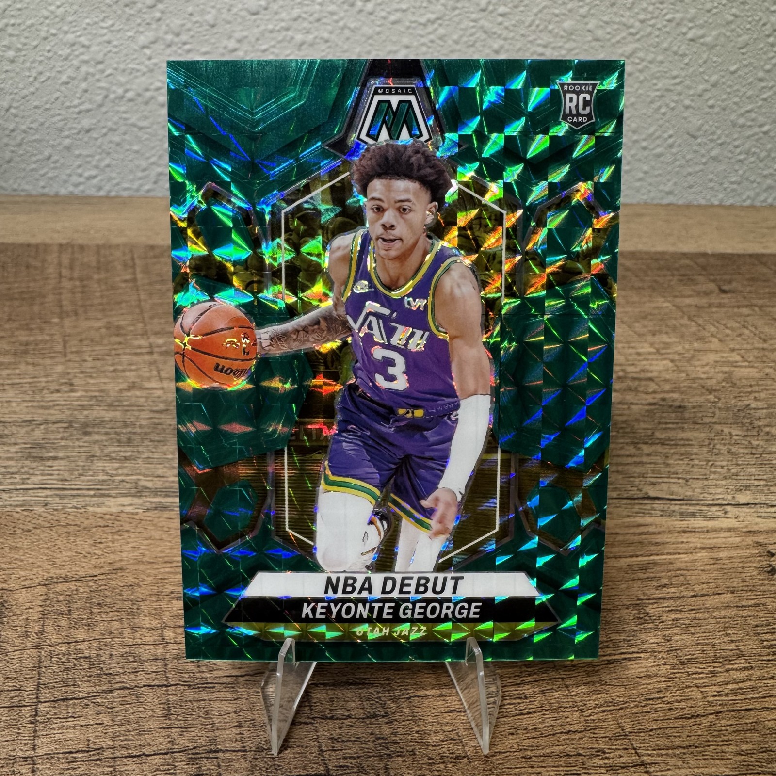 2023-24 Panini Mosaic - NBA Debut Keyonte George #251 Teal Mosaic Prizm /75 (RC)