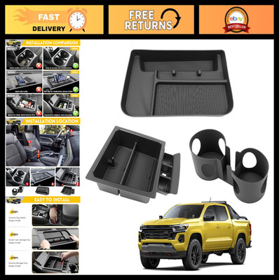 3PCS Center Console Organizer for 2023-2025 Colorado Canyon Armrest Tray & Cupho