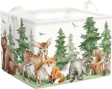 Forest Animals Baby Laundry Hamper Collapsible Clothes Kids Storage Basket Bear