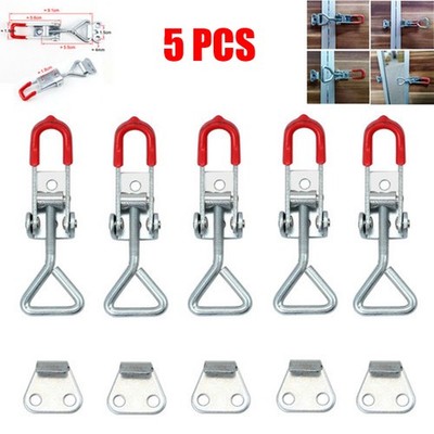 5PCS Steel Toggle Latch Catch Adjustable Lock Clamp Anti-rust Clip For Box Case