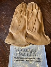 VINTAGE 1950's Butterscotch Genuine Deerskin Double Tanned Driving Gloves