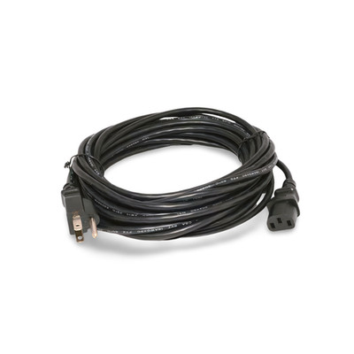 25ft Universal Power Cord NEMA 5-15P to IEC320C13 18 AWG - Black