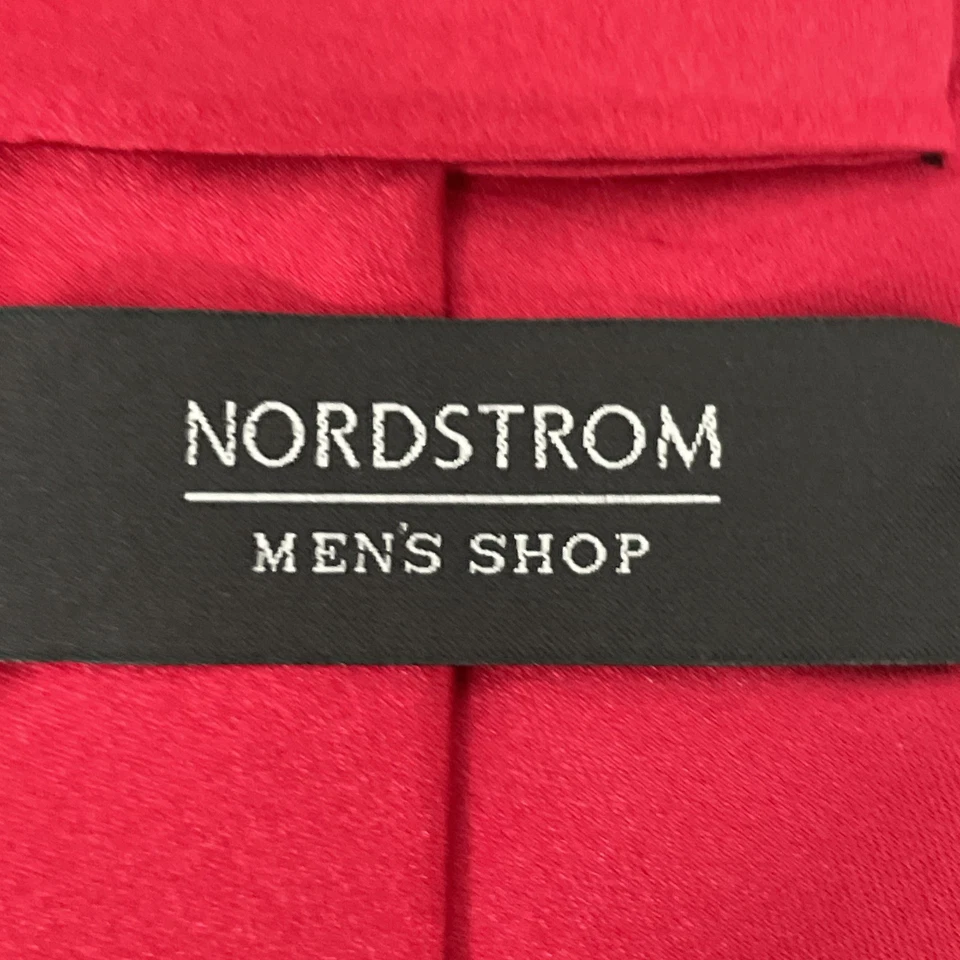 Corbata Nordstrom Tienda Para Hombre Diseñador Clásico Rojo Sólido Seda Talla Única Foto 4 de 4