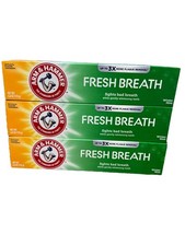 Lot of 3 Arm Hammer Toothpaste FRESH BREATH Winter Mint 6oz Exp 06/2026
