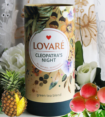 80g LOVARE  Cleopatra's Night Grüntee Grüner Tee Kleopatra Nacht Ananas Apfel