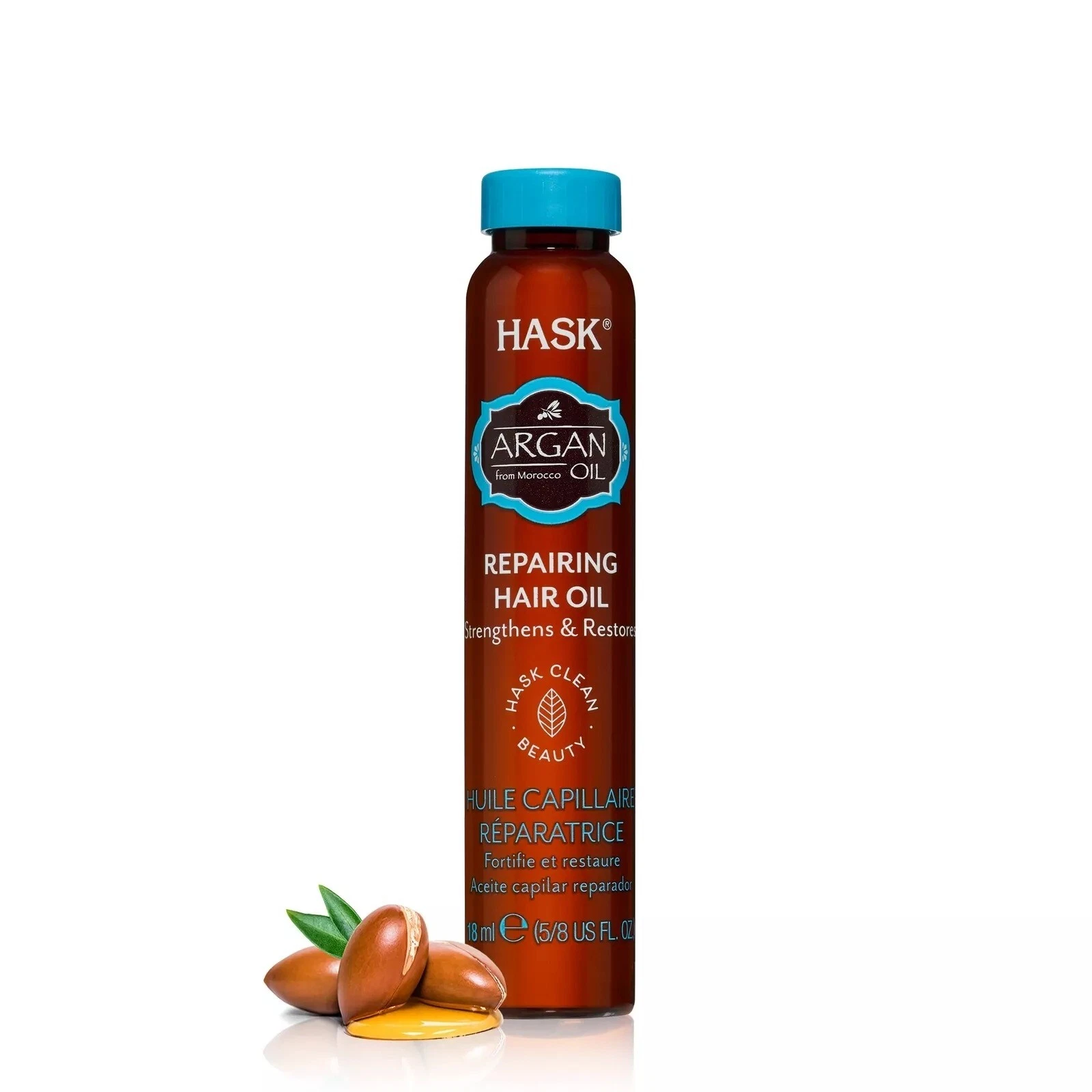 NEW 4 Vials Hask Beauty Argan Repairing Hair Oil 18 ML