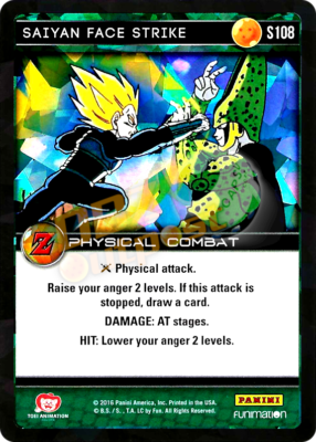 DBZ Dragon Ball Z TCG Panini Awakening S108 Saiyan Face Strike