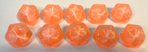 Soap Diamond Gem Shaped soap Novelty gem soaps Set of 10 handmade Orange Color - Picture 2 of 7