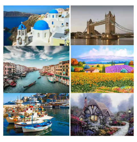 500 Pieces Jigsaw Puzzle Various Landscape Patterns Jigsaw Puzzle - Picture 3 of 30