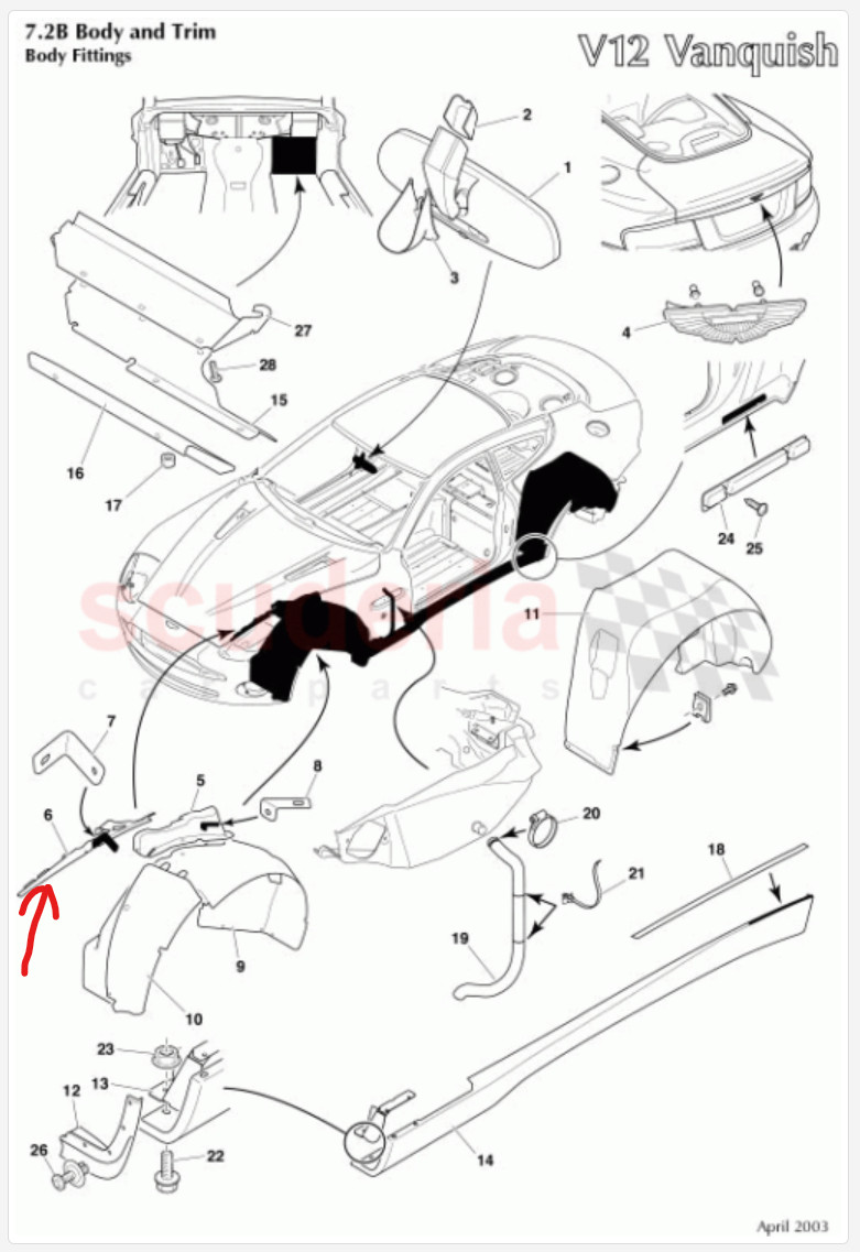 Aston Martin VanQuish Under Hood Cover Part # 1R12-634005-AD USED OEM
