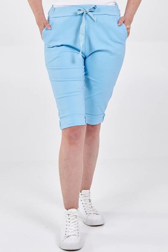 Women Magic Summer Shorts Ladies Stretch Jogger Style Hot Pants cropped Trouser - Picture 45 of 60