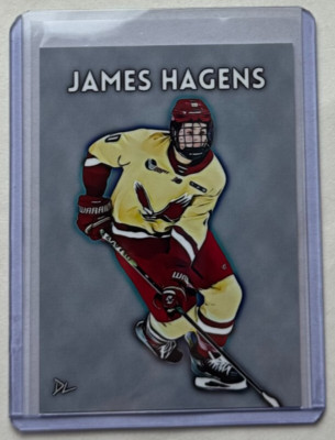 James Hagens Limited Artist Signed ''Boston College Eagles'' Trading Card 2/10