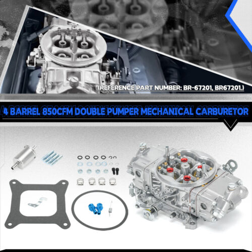 Double Pumper Mechanical BR-67201 850CFM 4 Barrel Performance Race Carburetor - Picture 8 of 13