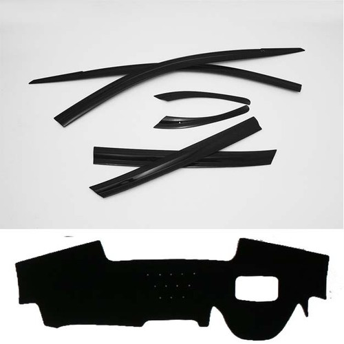 Smoke Weather Shields 6p with Dash Mat Cover for 2017 2018 Hyundai Kona with HUD - 第 1/9 張圖片