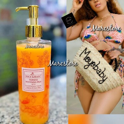 Nice and easy Fairness Whitening Milk with Glutathione, Carrot And Kojic Nice and easy Fairness Whitening Milk with Glutathione, Carrot And Kojic