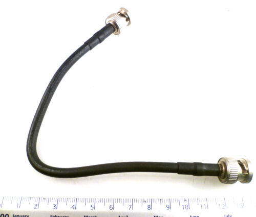 Suhner RG223/U 50 Ohm Coaxial Cable 205mm BNC to BNC Plug OM0793A - Picture 1 of 4