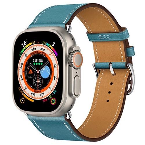 Bracelet Cuir pour Apple Watch 1/2/3/4/5/6/SE/7/8/Ultra 38/40/41/42/44/45/49 mm - 第 1/1 張圖片