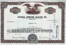 National Computer Analysts Inc., Delaware, 1969 (5 Shares)