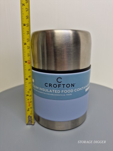 Crofton Silver Durable Stainless Steel Vacuum Insulated Food Container Thermos - Picture 8 of 9