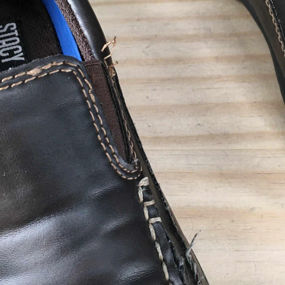 Stacy Adams Shoes Youth 2 Boys Porter Slip On Moc Loafer Brown Faux Leather - Image 4 of 4