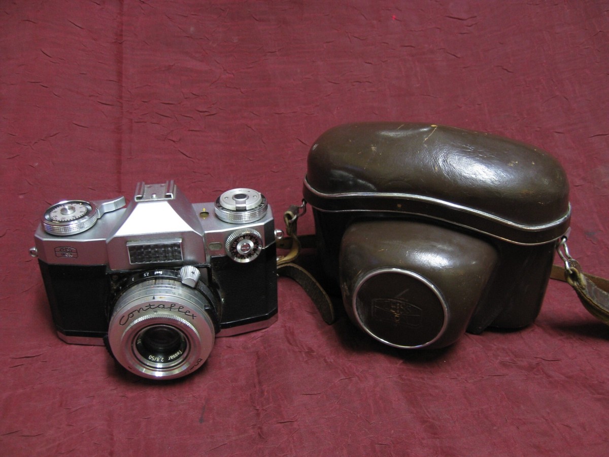VINTAGE ZEISS IKON CONTAFLEX 35mm CAMERA SYNCHRO-COMPUR + LEATHER