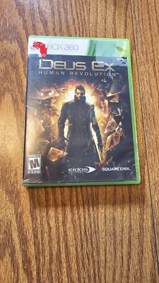 Deus Ex Human Revolution - Microsoft Xbox 360 - Complete Game & Case