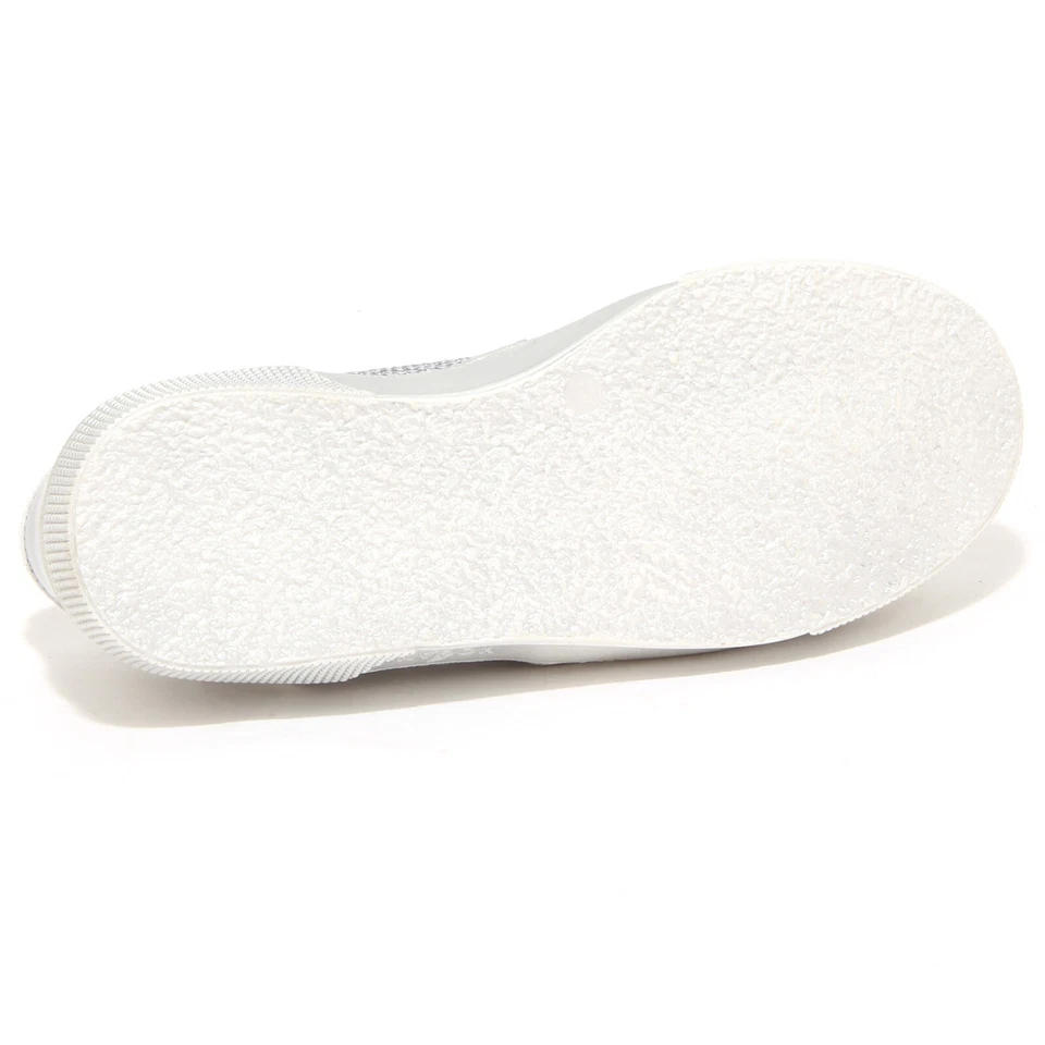 6520P sneaker  HOGAN REBEL SLIP ON argento/bianco scarpa bimba shoe kid - Immagine 3 di 4