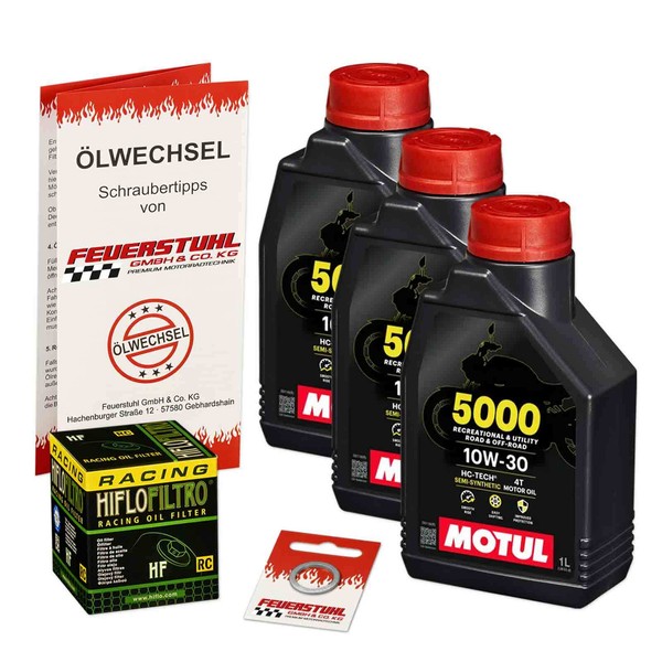 Honda Cb 750 Seven Fifty (RC42) 92-03, Motul 10W30 ÖL + Hiflo Racing ÖLfilter-image