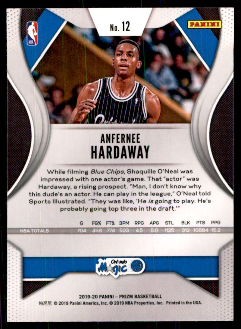 201920 Prizm Anfernee Hardaway Basketball Cards 12 eBay