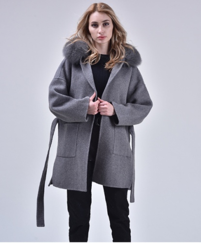 Cashmere Jacket Women Women Fur Collar Wool Coat Wool Jacket Woolen Overcoat - Bild 15 von 29