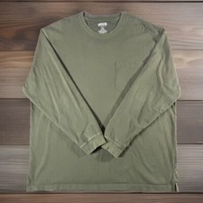 Duluth Trading Co Shirt Men  s XL Olive Long Tail Tee Relaxed Fit Long Sleeve