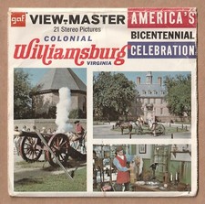 Complete set of three vintage View-Master reels Colonial Williamsburg Virginia 1