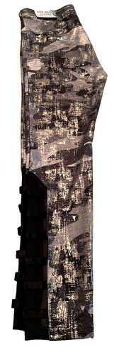 NWT Justice Active Sport Leggings Girls Shiny Black & Silver with Mesh Sz 18/20 - Picture 3 of 12
