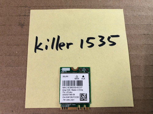 Dell Killer 1535 Wireless-AC 802.11a/b/g/n/ac BlueTooth WiFi Card